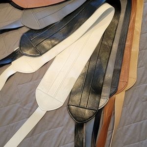 Bow Tie Wrap Faux Leather Boho Band Corset Belt